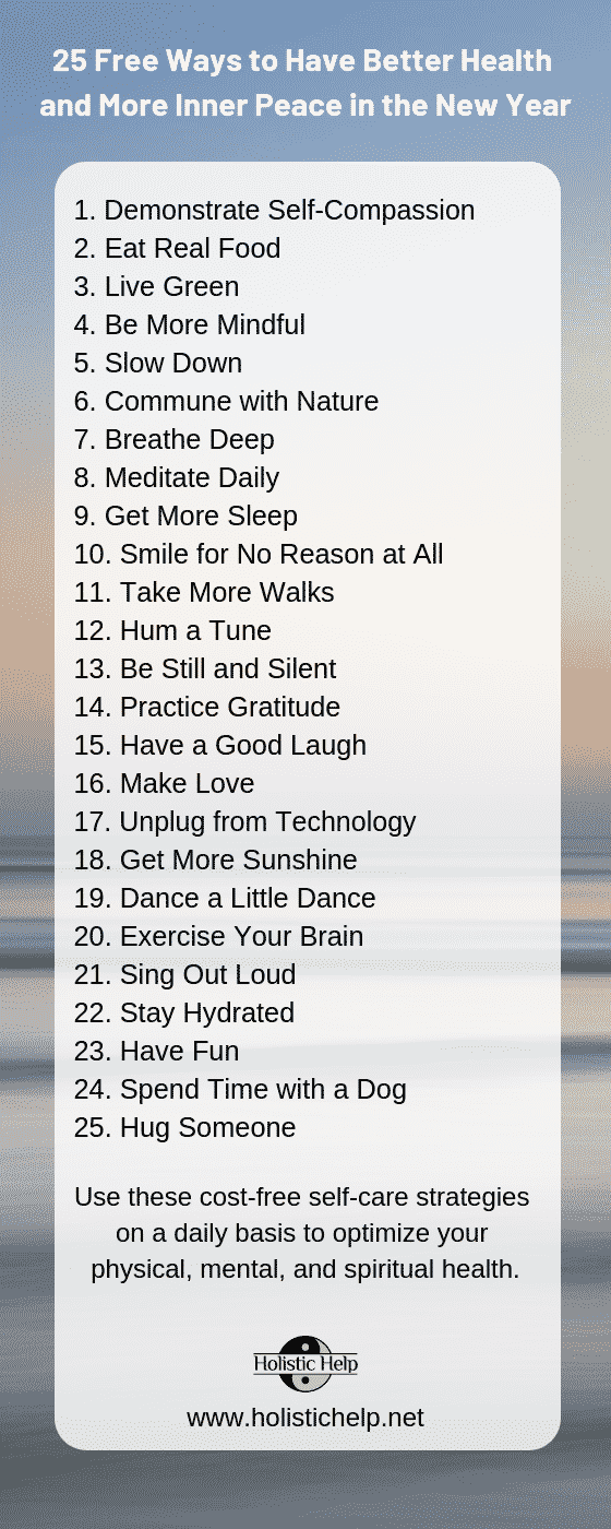 25 Free Ways Better Health & Inner Peace